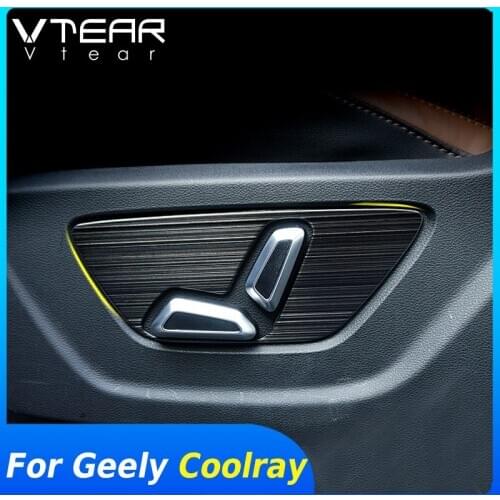 Vtear For Geely Coolray SX11 interior frame Mouldings seat Adjustment button cover trim decoration Car styling accessories parts