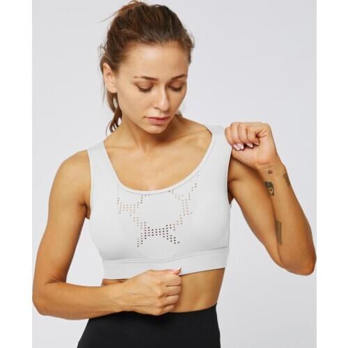 High Impact Seamless Padded Workout Fitness Gym Crop Top Black Sport Sexy Yoga Bra