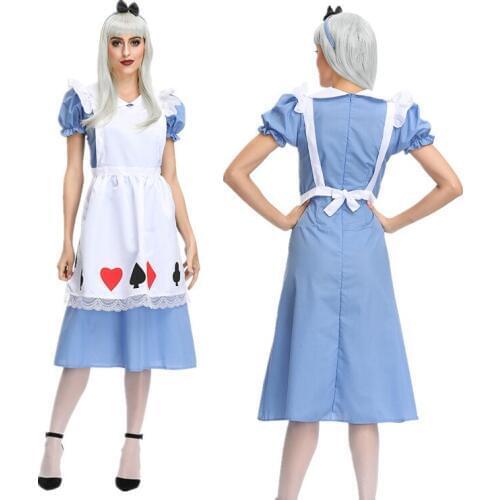 Adult Anime Party Costume Women Dress Maid Cosplay Carnival Halloween Costumes Maid Uniform Lolita Costume