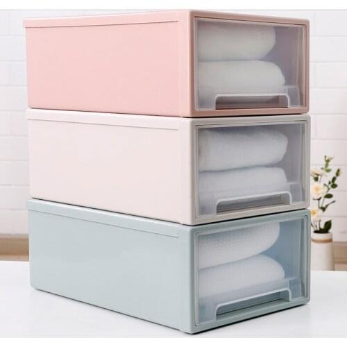 Drawer Type Clothes Storage Box Plastic Bra Socks Organizer Transparent Toy Snacks Sundries Storage Container Home Supplies