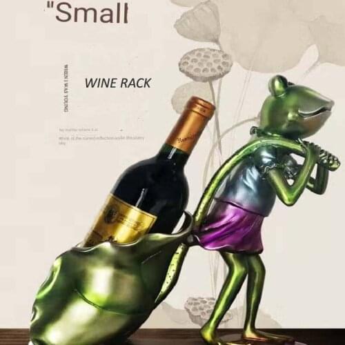 YILUNXI Creative frog wine rack wine rack wine cabinet wine rack decoration hotel bar decorations furnishings crafts