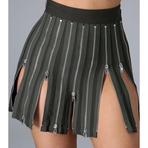2021 New Short Skirt For Women Zipper High Waist Sexy Mini Length Elegant For Evening Night Party Club Wear Bottom Skirts Hot