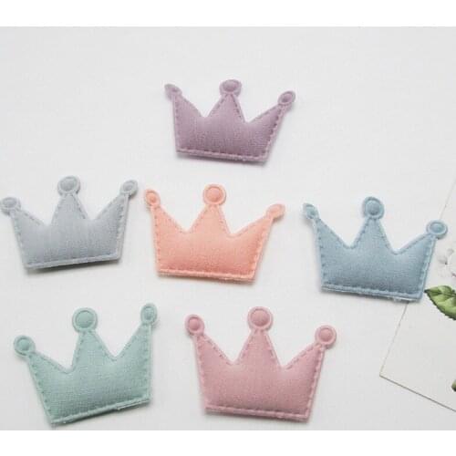 10PCS Crown Ball Padded Appliques For clothes DIY Baby hair Clip headwear Decor Ornament Accessories