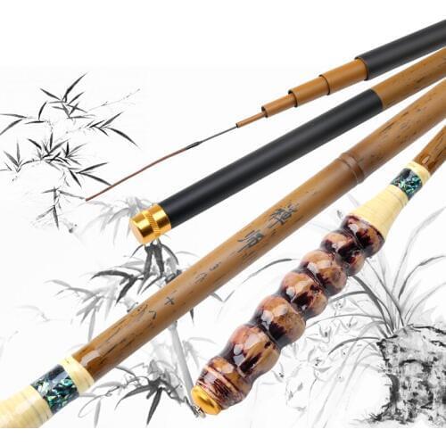 3.6m 6.3m Taiwan Fishing Rod Ultra-light Ultra-hard 28 Tone Crucian Carp Fishing Olta Long Sections Hand Pole Fishing Gear Pesca