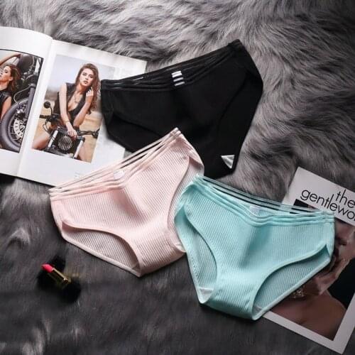 3PCS Panties for Women Cotton Underwear Sexy Lingerie Female Casual Briefs Girl Underpants Woman Intimate Ladies Panty String
