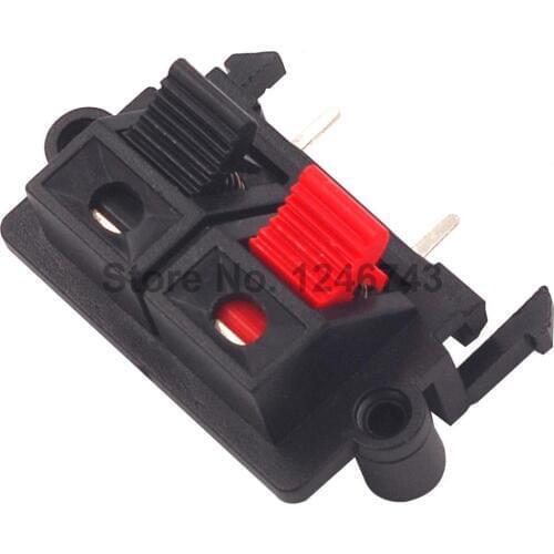 5PCS Double Row 2 Positions (side/curved foot) Connector Terminal Push in Jack Spring Load Audio Speaker Terminals