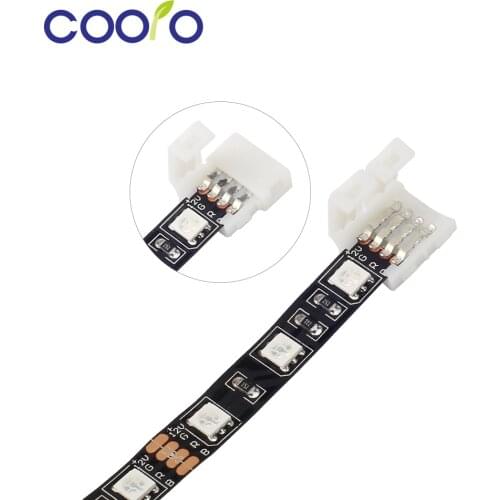 5pcs/lot,10mm 4pin LED strip connector for 5050 RGB LED strip, free solder connector,Free shipping