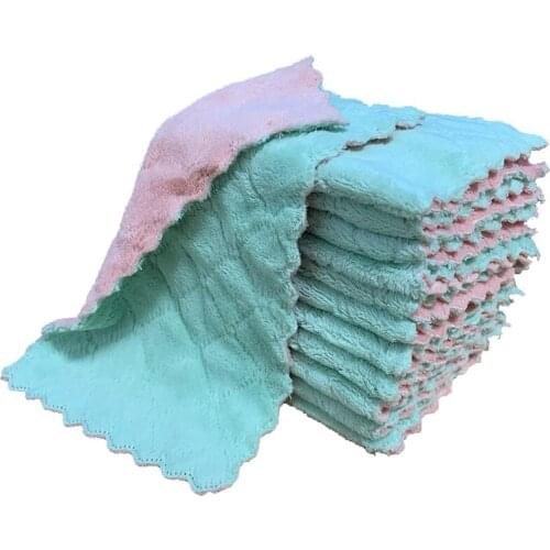 50 Pack Kitchen Cloth Dish Towels, Premium Dishcloths, Super Absorbent Fiber Dish Towels, Washable Dishcloth