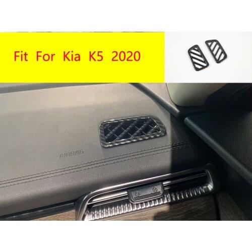 Car Accessories Chrome ABS Front Dashboard Upper Air Outlet Panel Cover Trim For KIA K5 2020