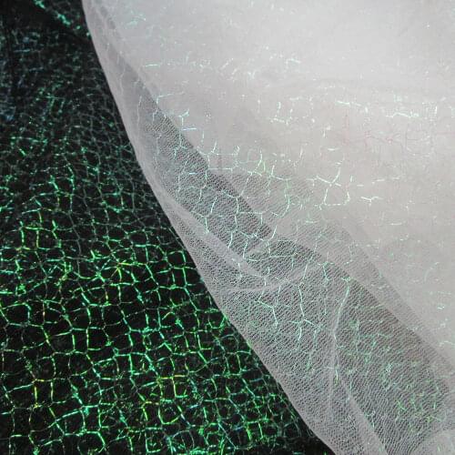 Shiny Fish-scale pattern Tulle Mesh Fabric For Girls' Tulle Dress And Garmant Sewing Decorative Mesh Fabric 45*150cm/Piece