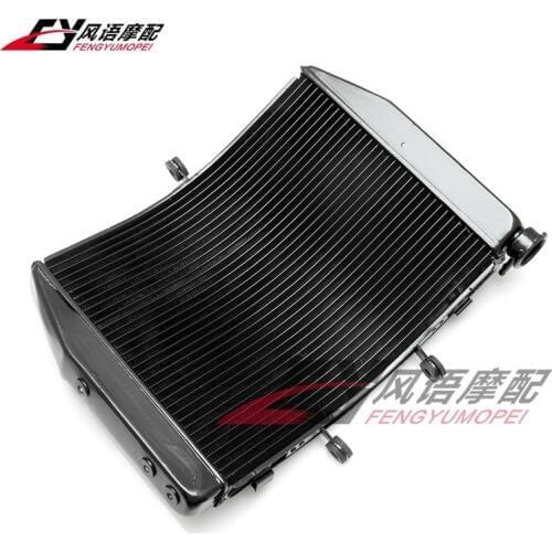 Motorcycle Aluminum Black Cooler Cooling Radiator For Kawasaki Ninja ZX-6R ZX6R ZX636 ZX 6R 2007 2008