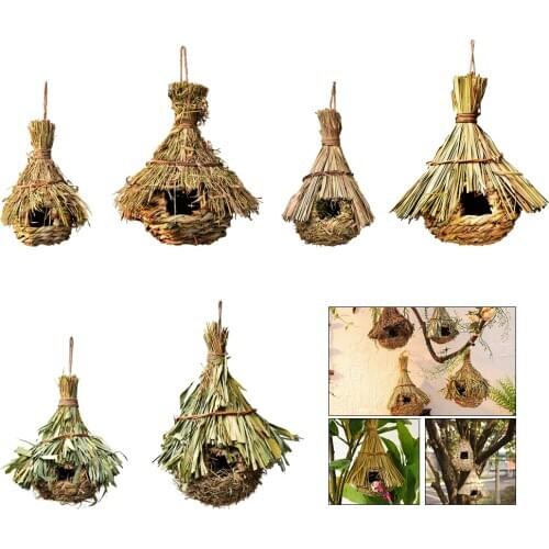Hummingbird Nesting House Hand Woven Nest Birdhouses Outside Garden Decor