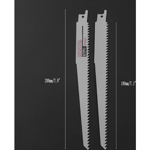 Drop#Wholesale 2pcs High Carbon Steel 6TPI 200mm Reciprocating Saw Blade For Cutting Metal Wood Dropshipping