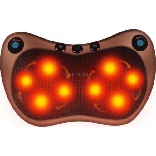 Electric neck massage pillow shoulder neck and back body relaxation heating kneading infrared physiotherapy Shiatsu massage