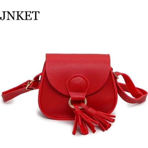 JNKET Cute Mini Women Shoulder Bag PU Leather Messenger Bag Crossbody Bags Fashion Tassels Handbag Purse Girls Bag
