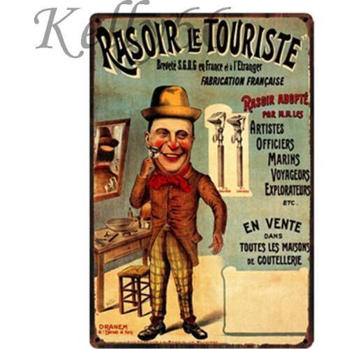 [ Kelly66 ] Barber Shop Metal Sign Tin Poster Home Decor Bar Wall Art Painting 20*30 CM Size y-1469