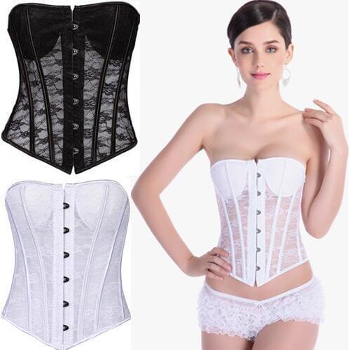 Body Body Shaper Lace Corsets And Bustiers Steel Bone Waist Cincher Trainer Bustier For Women Underbust Latex Beauty Slimming