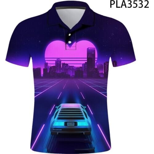 Ropa De Hombre Art Vaporwave Homme 3D Printed Summer Polo Homme Short Sleeve Streetwear Men Fashion Polo Shirt Harajuku Cool