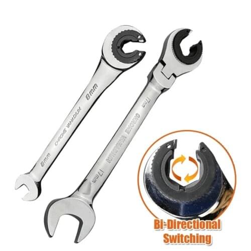 Mintiml 8-19mm Key Wrench Set Ratchet Wrenches Universal Wrench Car Repair Tool Tubing Ratchet Combination Wrenches Set