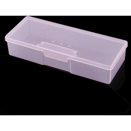 New Transparent Empty Nail Storage Box Manicure Tools Organizer Case Holder M76F
