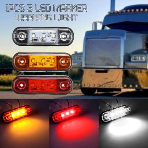 NEW DC10-30V 3 LED Marker Light Warning Light For Truck Trailer Camper RV Waterproof 3 Colors Car Pickup Lamp Signal Lamps