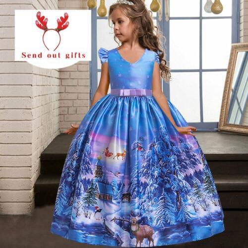 Girls Christmas Halloween Party Dance Performance Banquet Presidents Dress Teenagers Baptist Party Festival Party Dress
