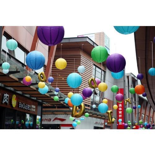 Celebration activities decorative lanterns 6 -16 inch Chinese White Paper Lantern s Patel Wedding Party Decor