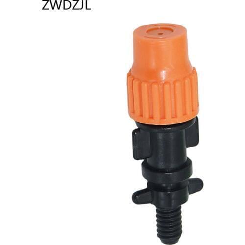Drip irrigation water nozzle Atomization adjustable Orange Sprinkler nozzle Threaded connector watering sprinklers 60Pcs