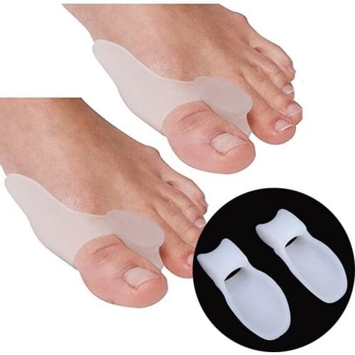 1Pair Silicone Gel Bunion Big Toe Separator Spreader Eases Foot Pain Foot Hallux Valgus Correction Guard Cushion Concealer Thumb