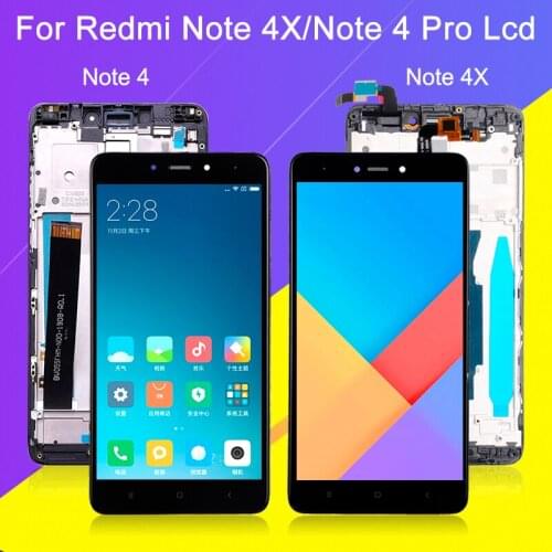Catteny Display For Xiaomi Redmi Note 4X Lcd Touch Screen Panel Digitizer Assembly With Frame Free Shipping