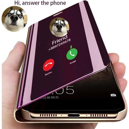Luxury Smart Mirror Flip Cover for Huawei P30 20 Pro Lite Mate 30 20 10 Lite Pro Case for Honor 8X 9X 10 20 Lite Pro Y7 Y9 Cases