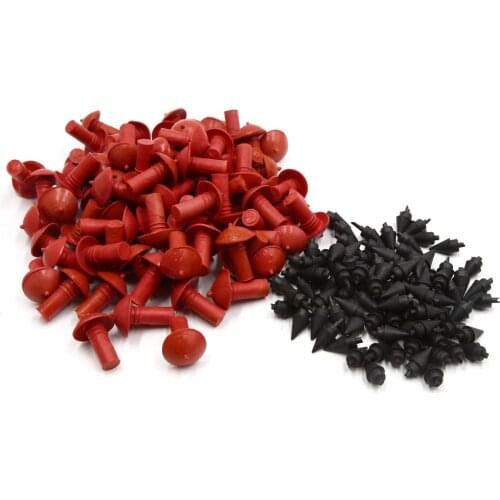 Uxcell 86Pcs Rubber Mushroom Shaped Tyre Puncture Patches Tire Repair Tool for Car