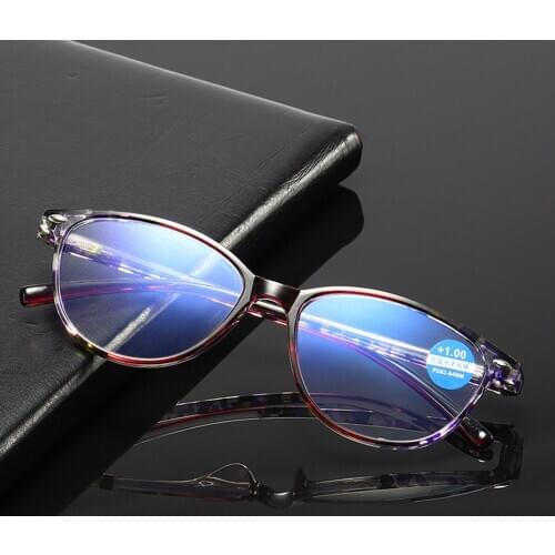 Spring Glasses Printing Reading Glasses Anti-blue Light Fashion High Definition Ladies Glasses Frame Myopia Glasses