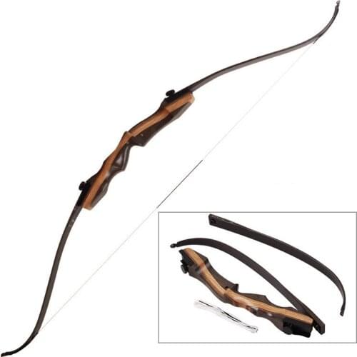 High Quality Wooden Handle Recurve Bow 30-50Ibs Recurve Bow Hunting Bow Adult Take Off The Bow Archery Target Sports Shooting