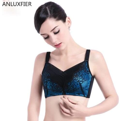 X9035 Silicone Breast Bra Purple Mastectomy Bra with Pocket and Artificial Spiral Fake Breast Form Prosthesis for Women Cancer