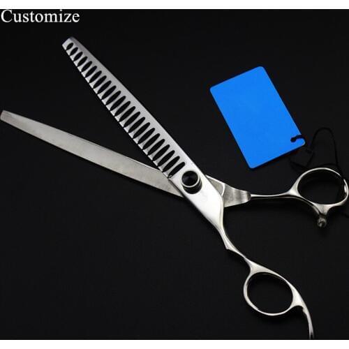 Customize Upscale Left hand japan 440c 9cr 8 '' pet dog grooming hair scissors dog barber thinning shears hairdressing scissors