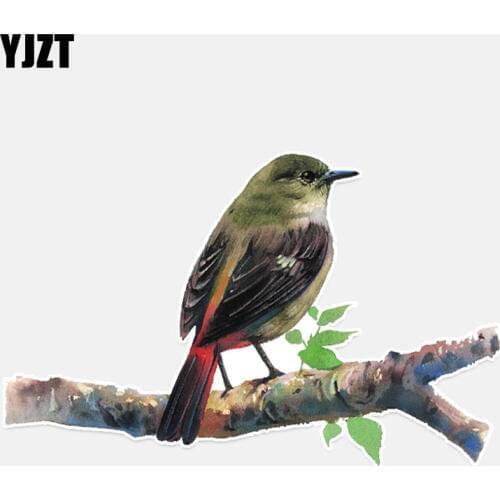 YJZT 16*10.1CM Unique Birds Decor Car Sticker PVC Personalized High Quality Colored 11A0282