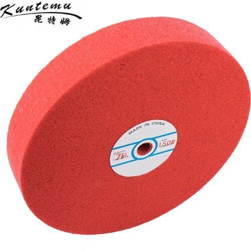 1PC 300mm Grit 150 Red Fiber Polishing Wheel With 7P For Metal Polishing