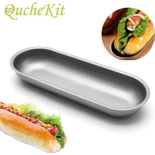 1pc Hotdog Bread Mold Non-Stick Bakeware Oval Toast Bread Mold Kitchen Cake Dessert Mousse Decorating Tools