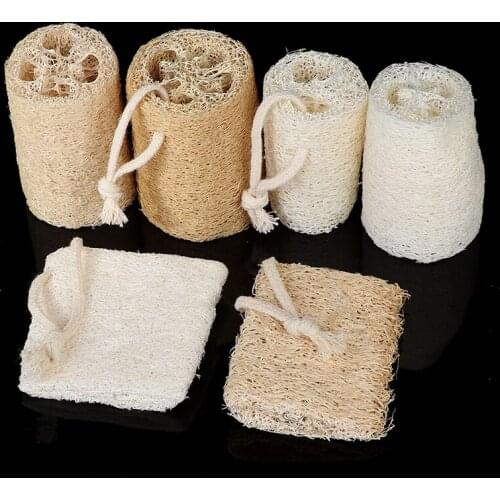2pcs Natural Loofah Dishwashing Cloth Kitchen Dish Bowl Pot Clean Brushes