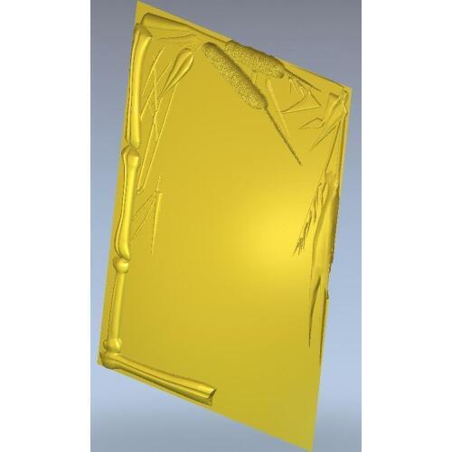 3d model relief for cnc in STL file format Frame_reeds