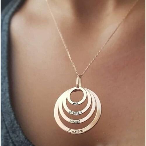 4 Four is family necklace Silver Necklace