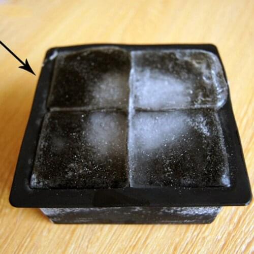 4 Lattice Square Ice Cube Trays Silicone Ice cube Tray Jelly Soap Mold Moulds Tray Party Bar Tools Ice Cream Makers Moulds