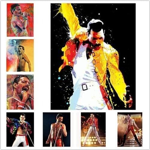 5D DIY Diamond Painting Queen Band Freddie Mercury Diamond Embroidery Rhinestones Pictures Full Diamond Mosaic Decoration gift