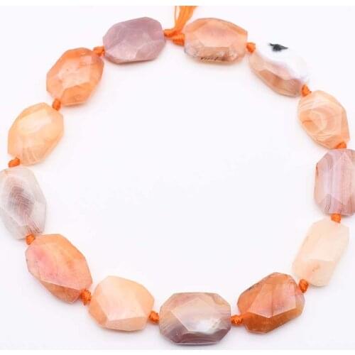 2 Strands 22x19mm-27x19mm Natural Orange agate irregular oval Loose Stone Beads 15.5"