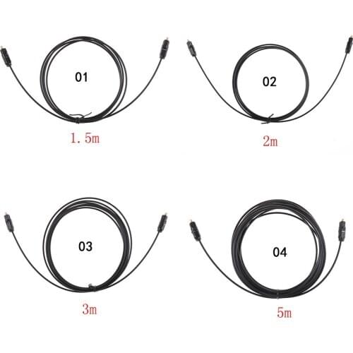 Digital Audio Optical Fiber Cable Toslink SPDIF Cord PVC For DVD VCR Player HI-FI Speaker 1.5m 2m 3m 5m