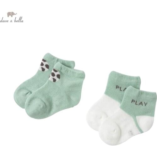 DBX16787 dave bella summer fashion baby boys cartoon letter socks causual children kids boy socks