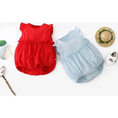 Baby jumpsuit summer new baby childrens wear ins burst baby girl ha clothes triangle bag farts