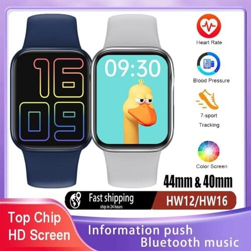 HW12 HW16 Full Touch Smart Watch 44MM 40MM Women Men Smartwatch With Password Split Screen Bluetooth Call PK IWO 12 13 W56