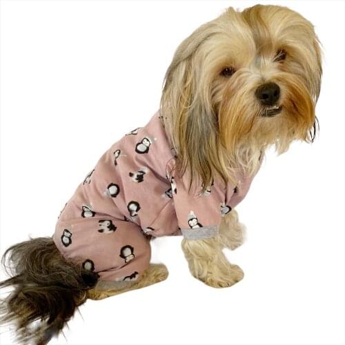 Penguin Print Jumpsuit, Dog Pyjamas, Overall for Small Breeds, Dog Fashion, Dog Dress, dog Clothes, Pet Clothes